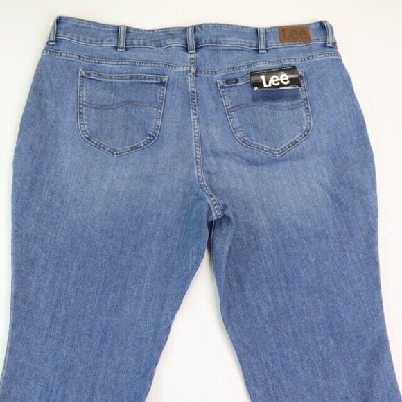 Lee Jeans Womans 22 WM Blue Midrise Regular Fit Straight Stretch New - Picture 5 of 7